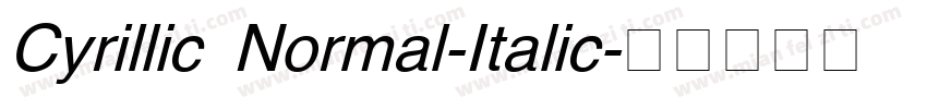 Cyrillic Normal-Italic字体转换